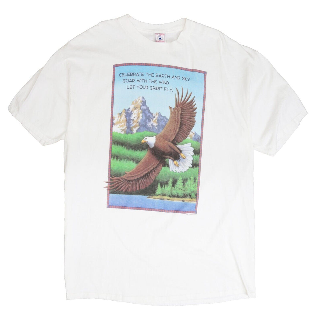Vintage Eagle Humanitees T-Shirt Size 2XL Earth Nature Wildlife 1994 90s