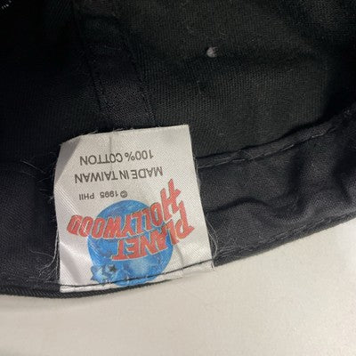 Vintage Planet Hollywood Snapback Hat Cap OSFA Black 1995 90s