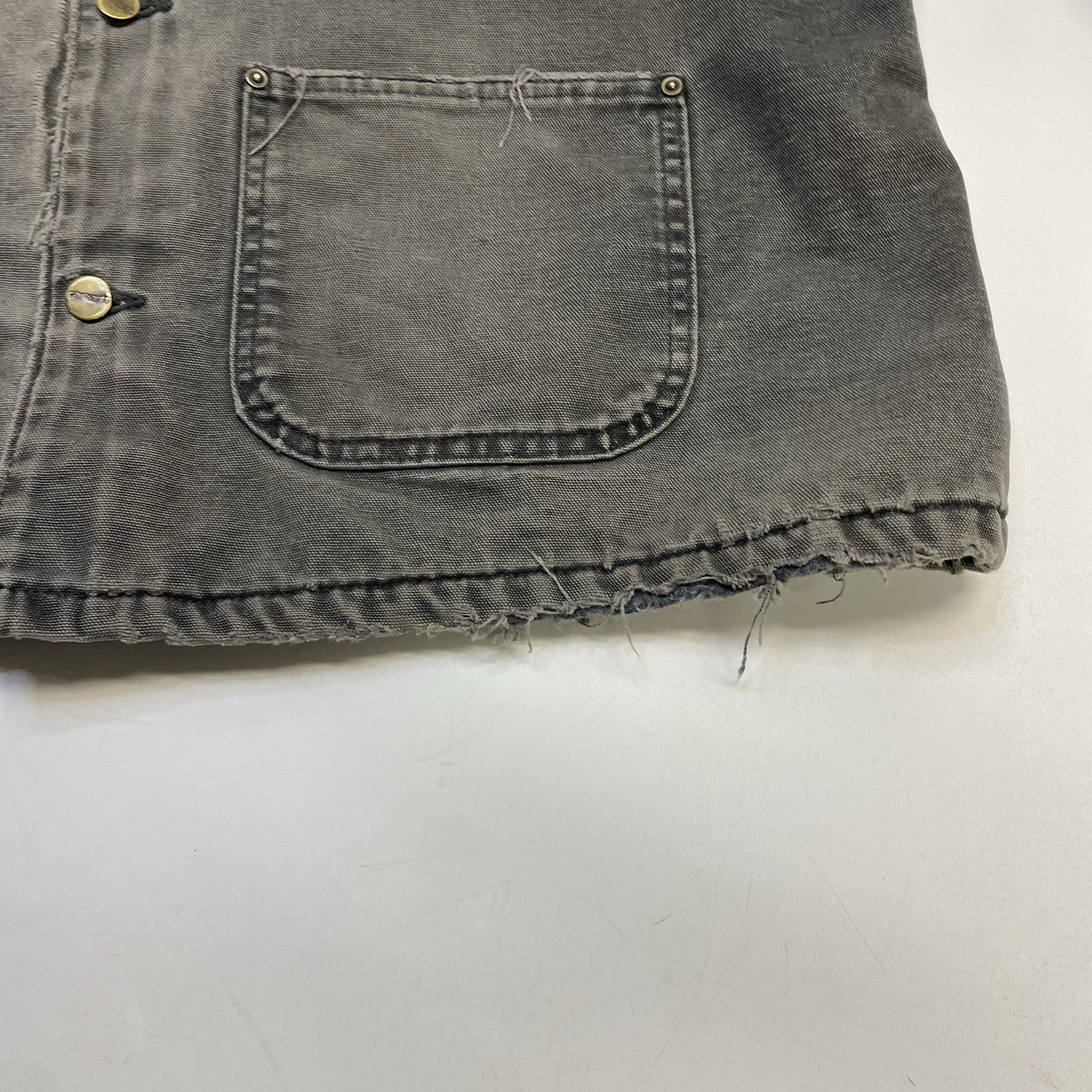Vintage Carhartt Canvas Chore Work Jacket Size Large Blanket Lined C02PTL