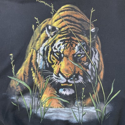 Vintage Tiger Jumbo Print Crewneck Sweatshirt Size XL Nature