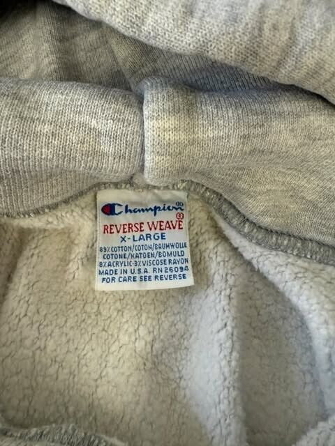 Vintage Fitchburg State Champion Reverse Weave Sweatshirt Hoodie Size XL 90s