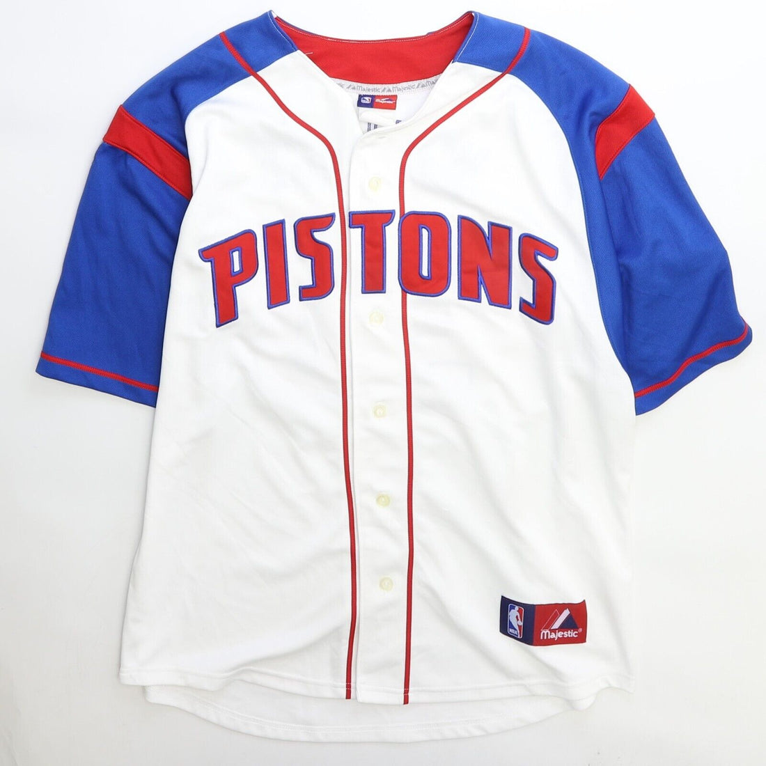 Vintage Detroit Pistons Rasheed Wallace Majestic Baseball Jersey Size Large NBA