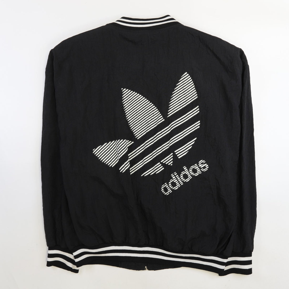 Vintage Adidas Trefoil Windbreaker Light Jacket Size Large Black 90s