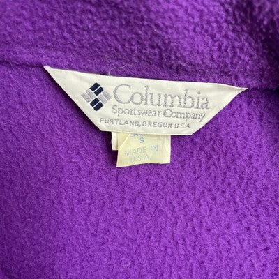 Vintage Columbia Full Zip Fleece Jacket Womens Size Small Purple