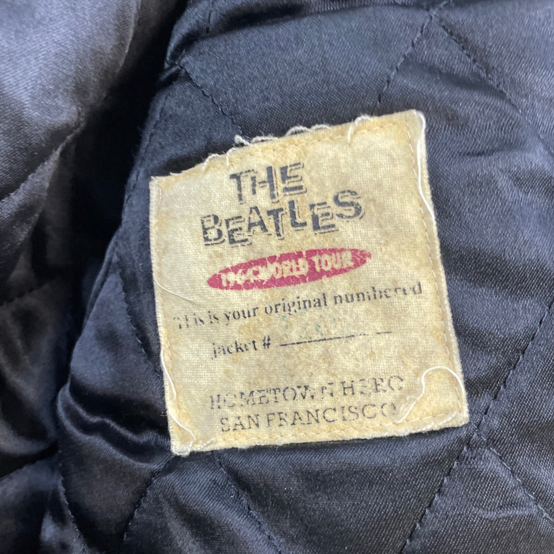 Vintage The Beatles World Tour Crew Wool Varsity Jacket Large Band Music 90s