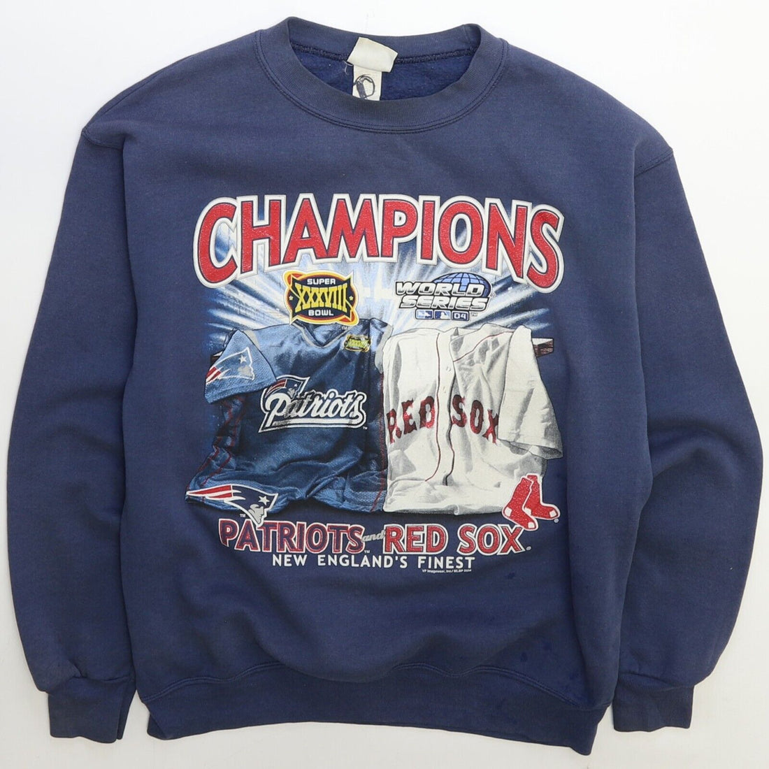 Vintage Boston Red Sox World Series Champs Sweatshirt Size Medium 2004 MLB