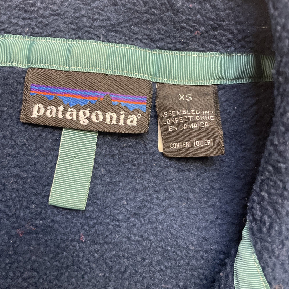 Vintage Patagonia Synchilla Snap T Fleece Jacket Size XS Blue 90s