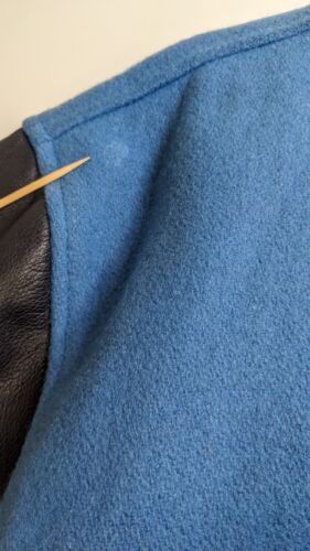 Vintage St Michael's Kerry Blues Football Leather Wool Varsity Jacket Size XL