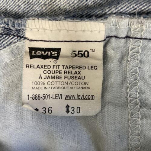 Vintage Levi Strauss & Co 550 Denim Jeans Pants Size 36 X 30 Blue