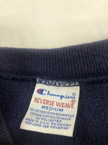 Vintage Champion Reverse Weave Sweatshirt Crewneck Sz Medium Purple 90s Made USA