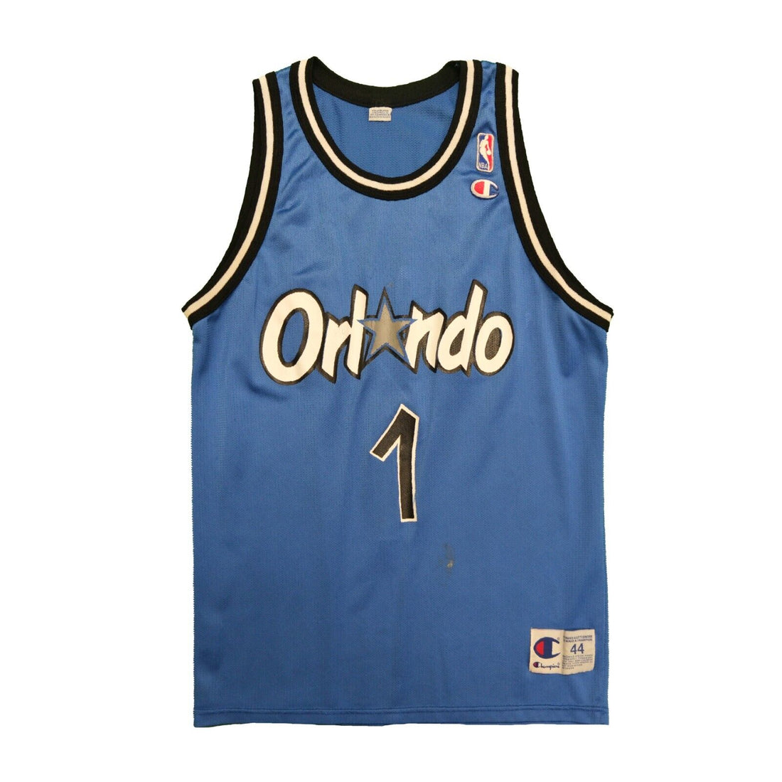Vintage Orlando Magic Penny Hardaway Champion Jersey Size 44 Blue NBA