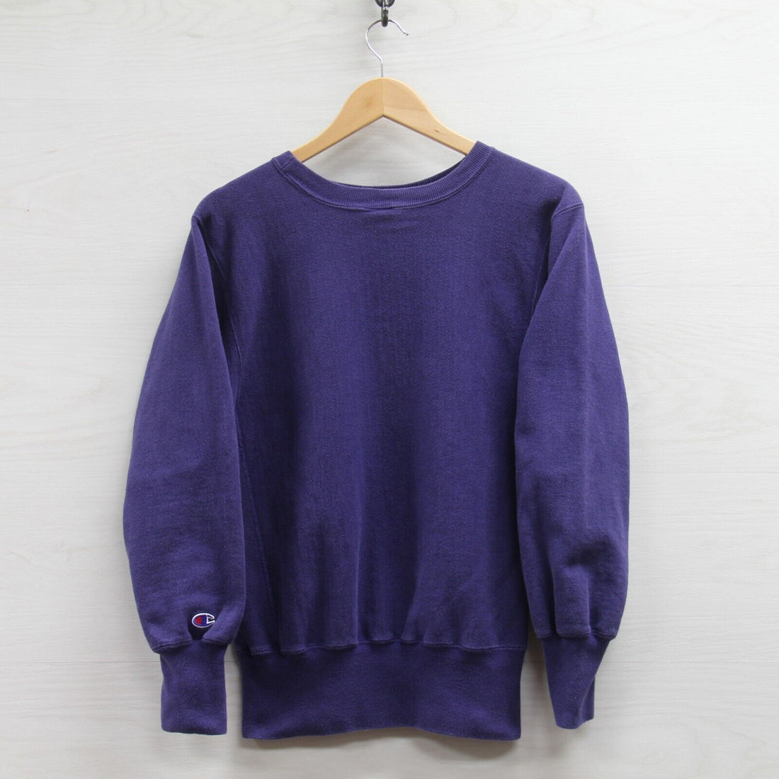 Vintage Champion Reverse Weave Sweatshirt Crewneck Sz Medium Purple 90s Made USA