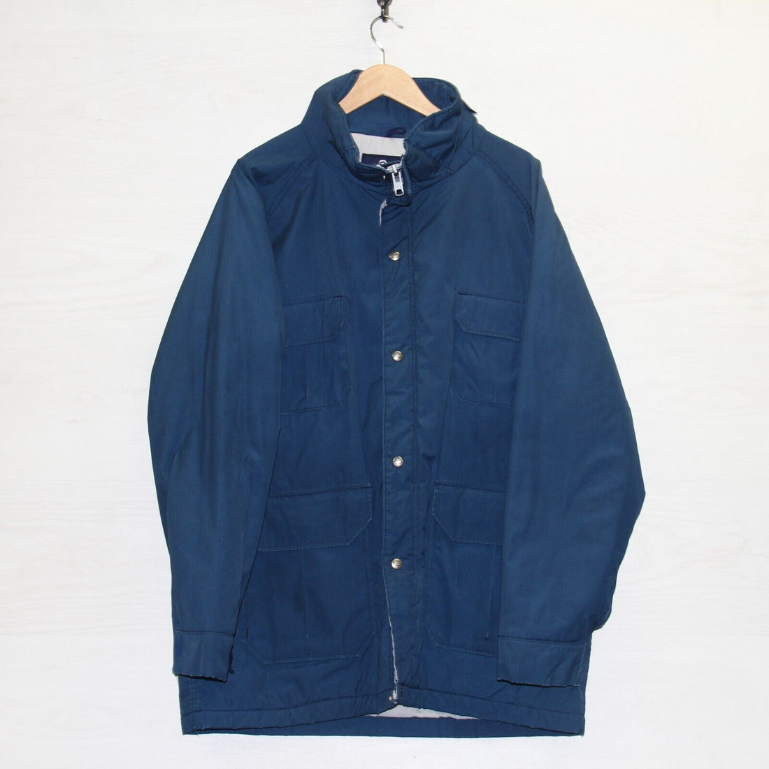 Vintage Woolrich Field Coat Jacket Size XL Navy Blue Made USA 90s