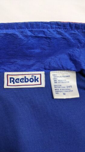 Vintage Reebok Windbreaker Jacket Size Medium Abstract Patterned Purple 90s