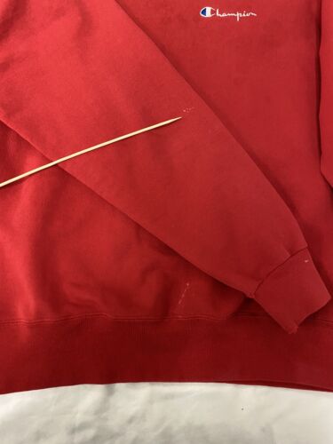 Vintage Champion Sweatshirt Crewneck Size XL Embroidered Red 90s