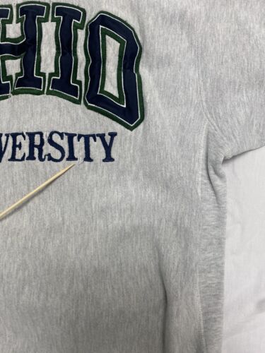 Vintage Ohio University Champion Reverse Weave Sweatshirt Size XL Gray 90s NCAA