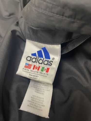 Vintage Adidas Track Jacket Size XL Black White Reversible 90s