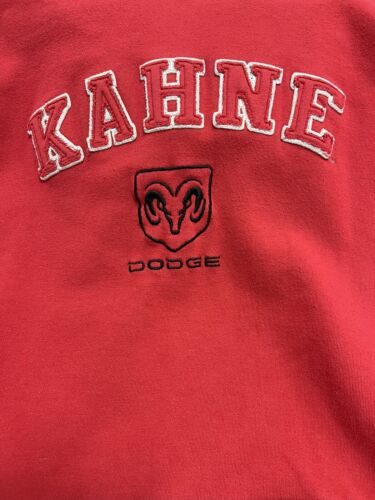 Vintage Kahne Dodge Chase Authentics Sweatshirt Hoodie Size XL Red NASCAR Racing