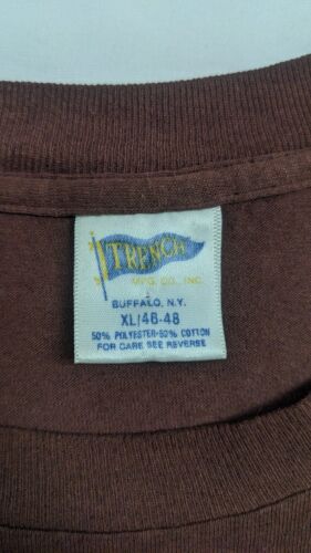 Vintage Cleveland Browns Trench T-Shirt Size XL Made USA NFL 80s 90s