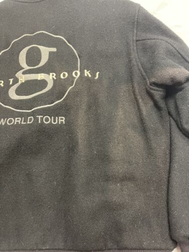 Vintage Garth Brooks World Tour Wool Varsity Jacket Large Made USA Country 90s