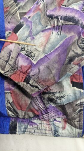 Vintage Reebok Windbreaker Jacket Size Medium Abstract Patterned Purple 90s