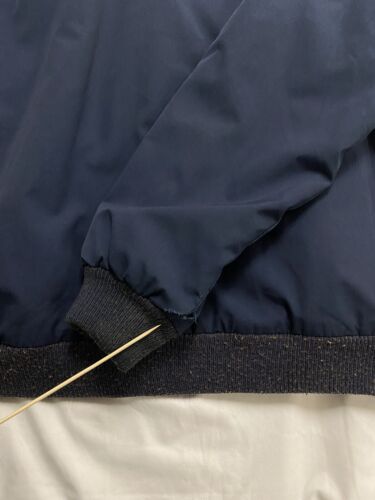 Vintage Izod Lacoste Bomber Jacket Size XL Navy Blue Reversible