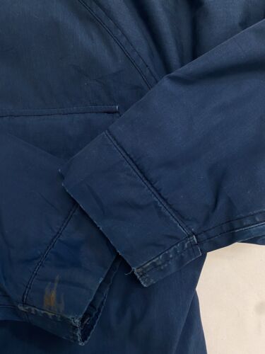 Vintage Woolrich Field Coat Jacket Size XL Navy Blue Made USA 90s