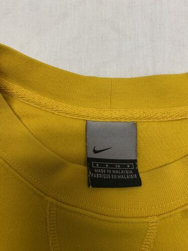 Vintage Nike Sweatshirt Crewneck Size Small Yellow Spell Out