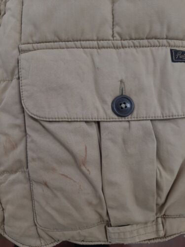 Vintage Polo Ralph Lauren Quilted Hunting Puffer Vest Jacket Size XL Tan