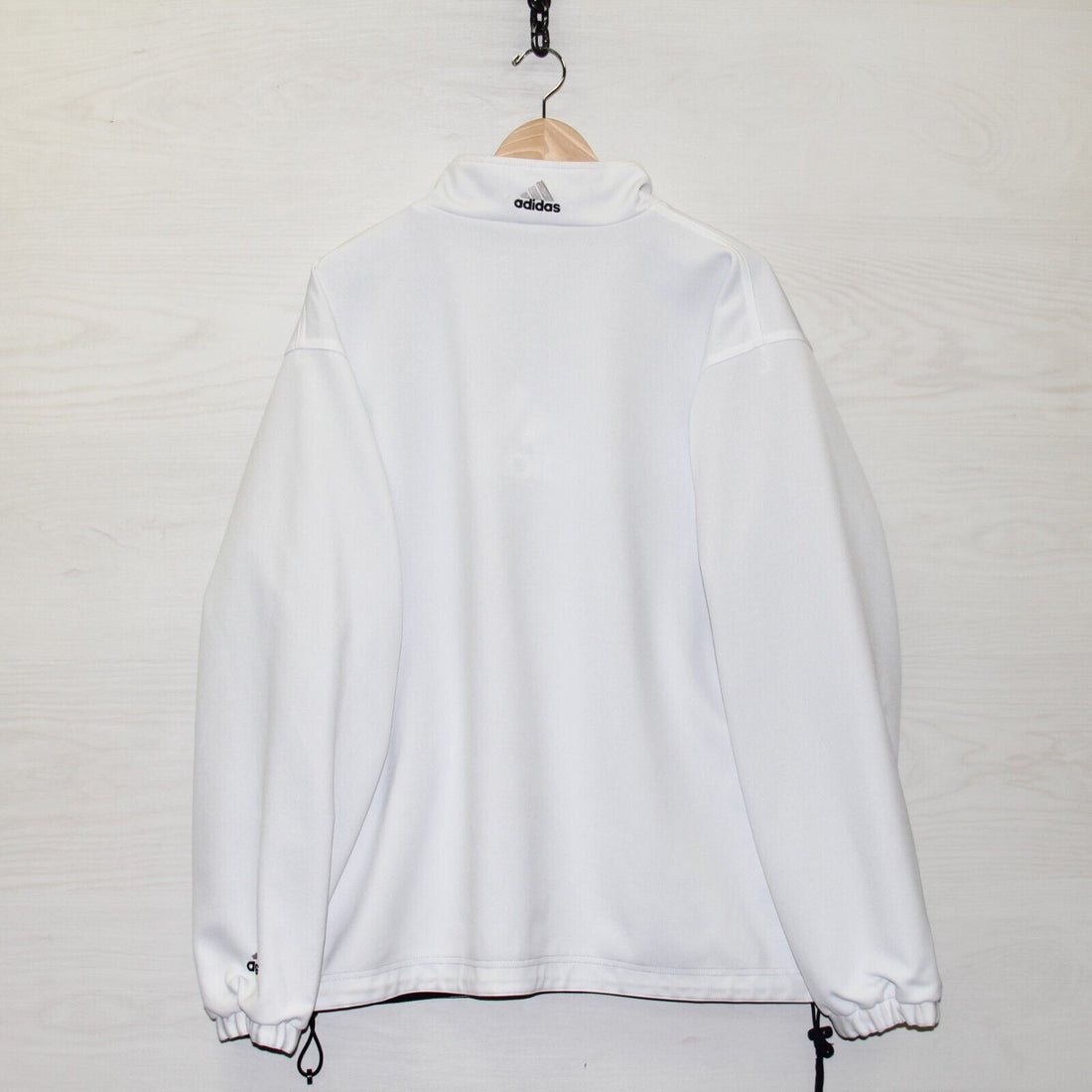 Vintage Adidas Track Jacket Size XL Black White Reversible 90s