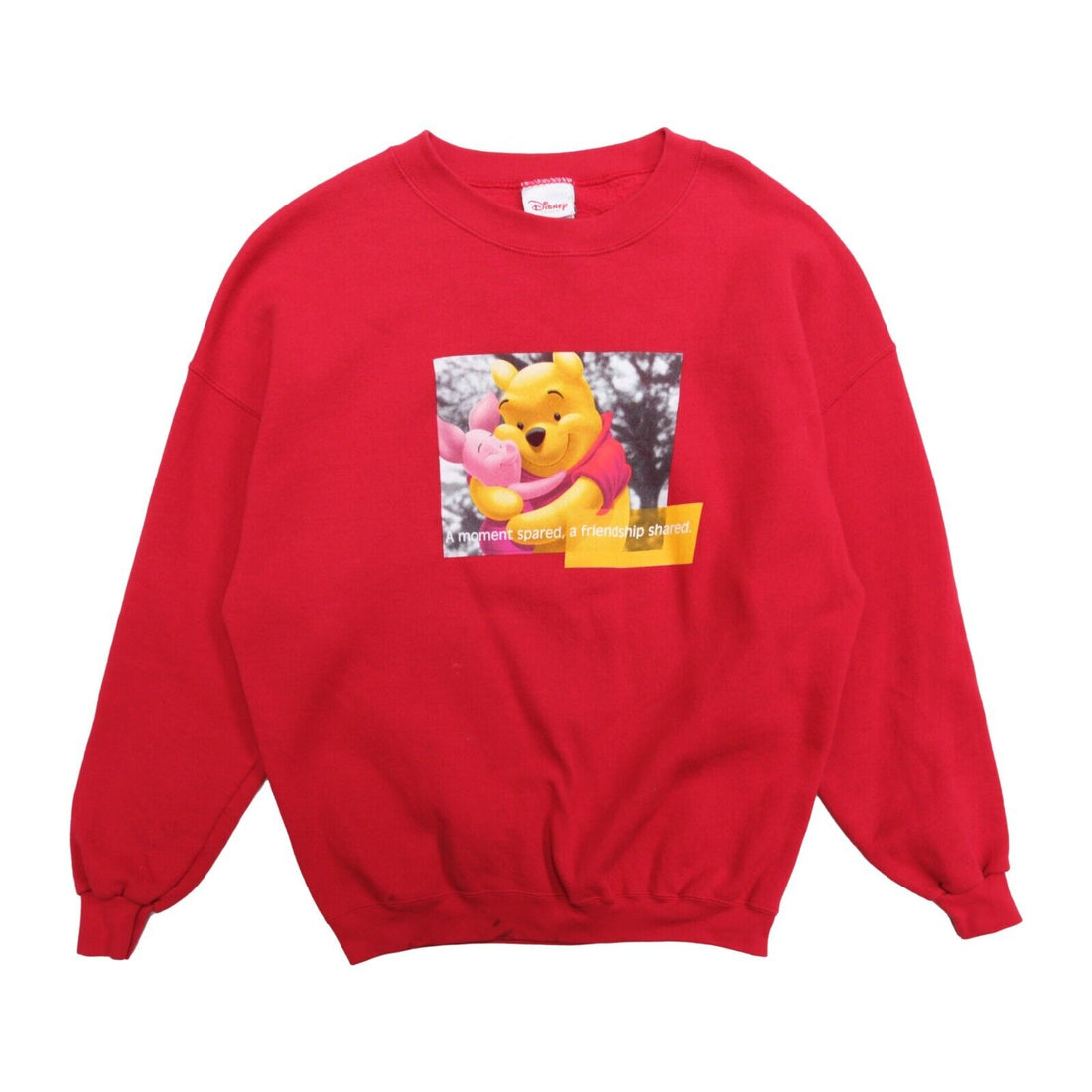 Vintage Winnie the Pooh Piglett Disney Sweatshirt Crewneck Size XL Red Cartoon