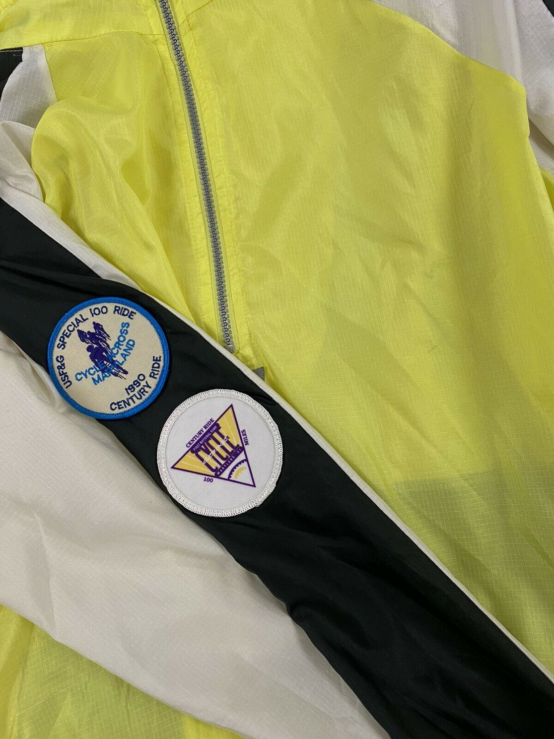 Vintage Nike Windbreaker Jacket Size XL Neon Yellow 80s 90s 1/4 Zip Pullover