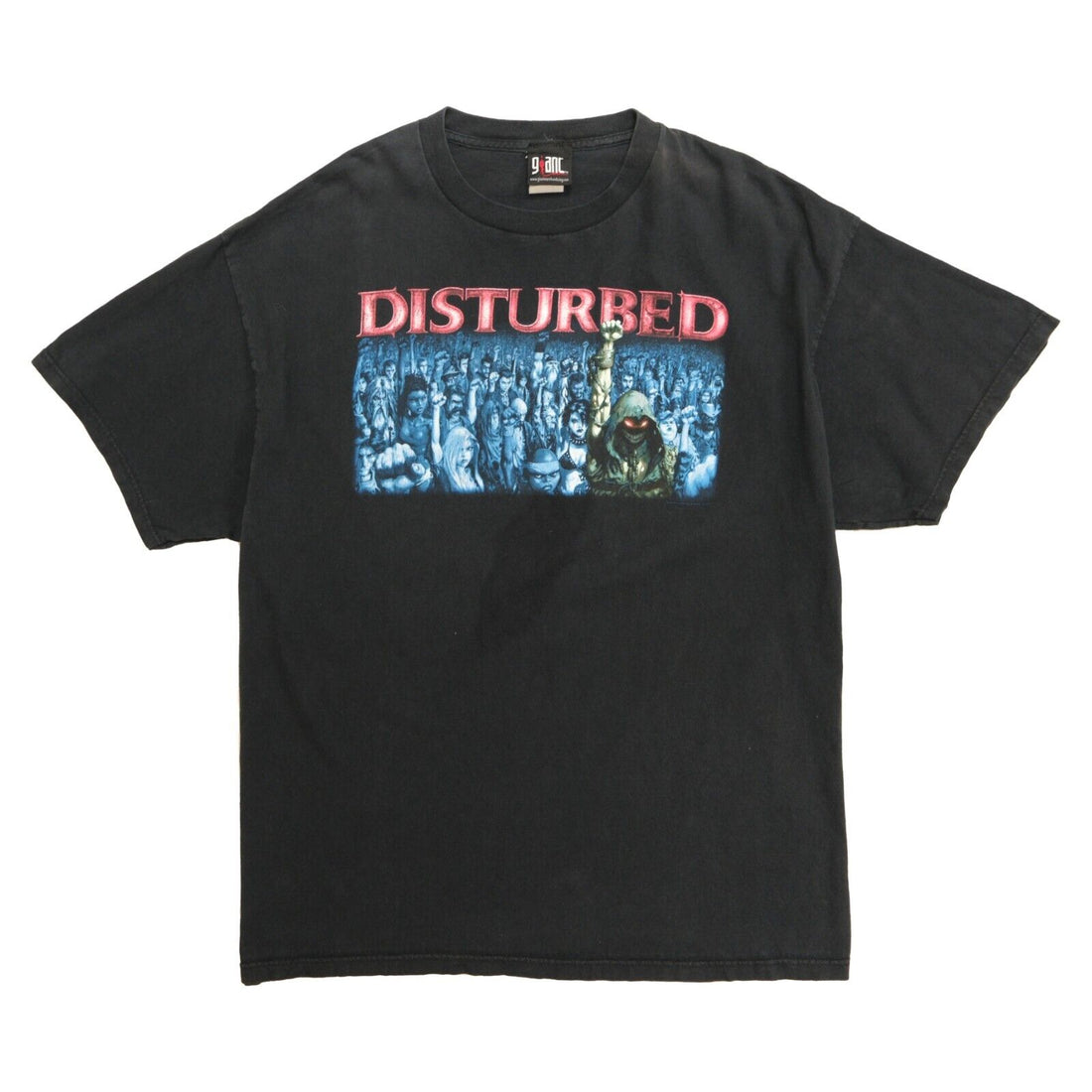 Vintage Disturbed Giant T-Shirt Size XL Black Metal Band Tee
