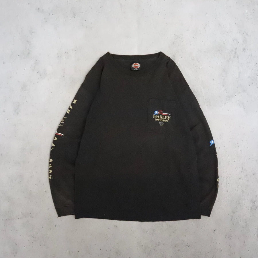 Vintage Harley Davidson Motorcycles Long Sleeve T-Shirt 90s
