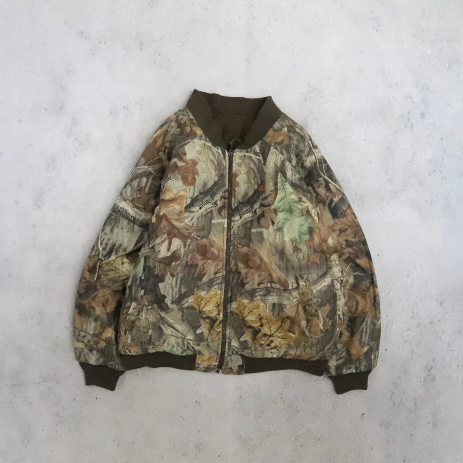Vintage Advantage Timber Camo Bomber Jacket