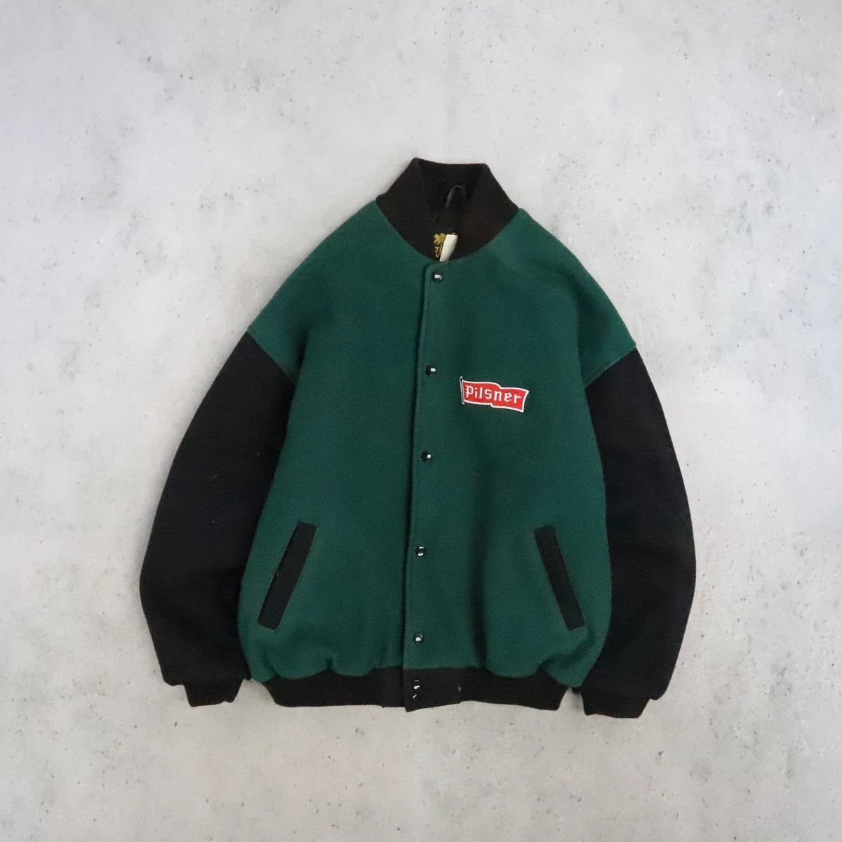Vintage Pilsner Long Creek Saloon Wool Varsity Jacket
