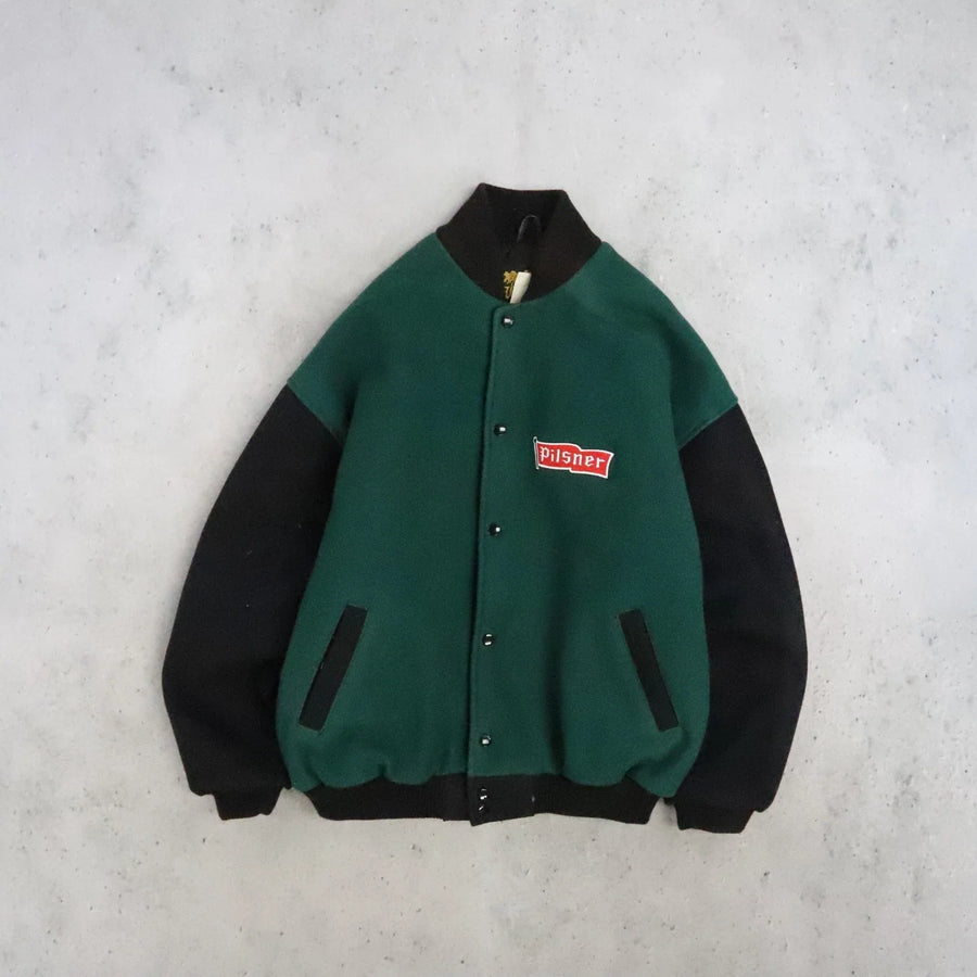 Vintage Pilsner Long Creek Saloon Wool Varsity Jacket