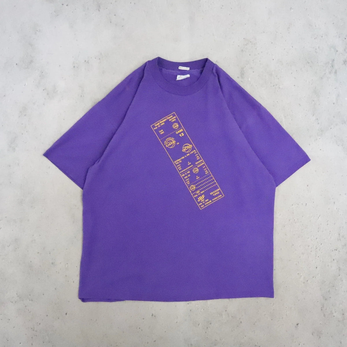 Los Angeles Lakers Boston Celtics Ticket Stub T-Shirt 90s