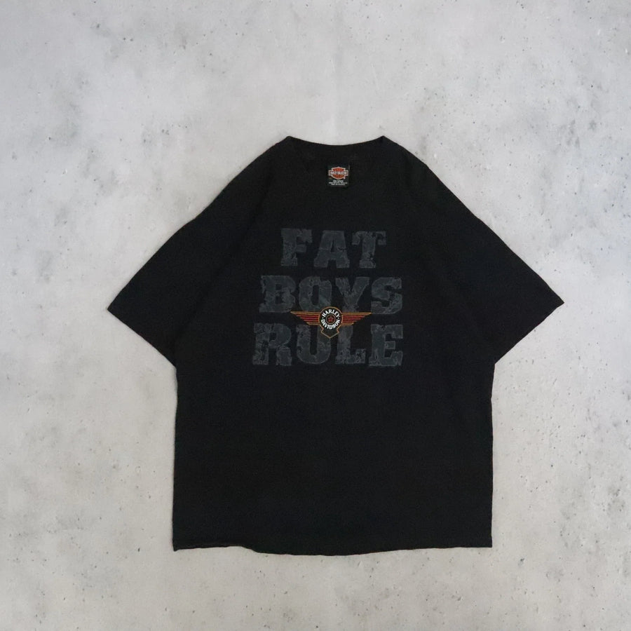 Vintage Harley Davidson Motorcycles Fat Boys Rule T-Shirt 2001