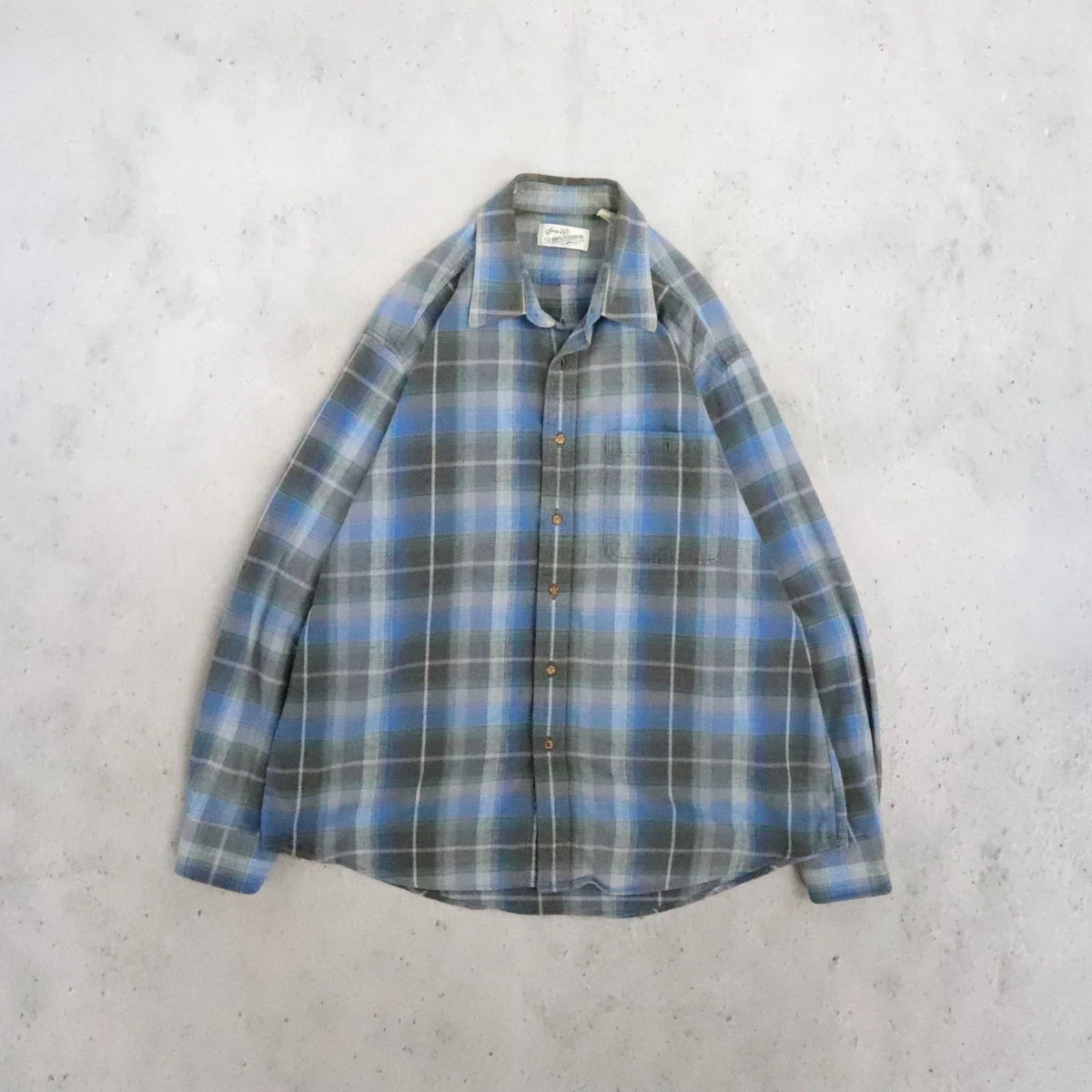 Vintage Sears Roebuck Button Up Plaid Flannel Shirt
