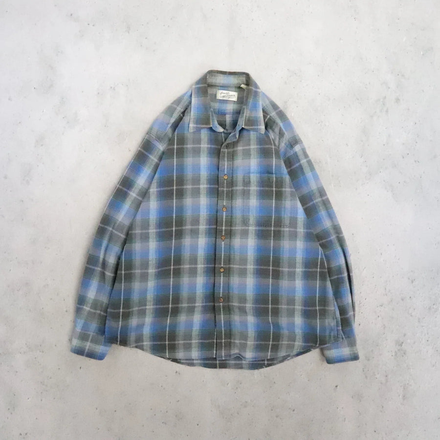 Vintage Sears Roebuck Button Up Plaid Flannel Shirt