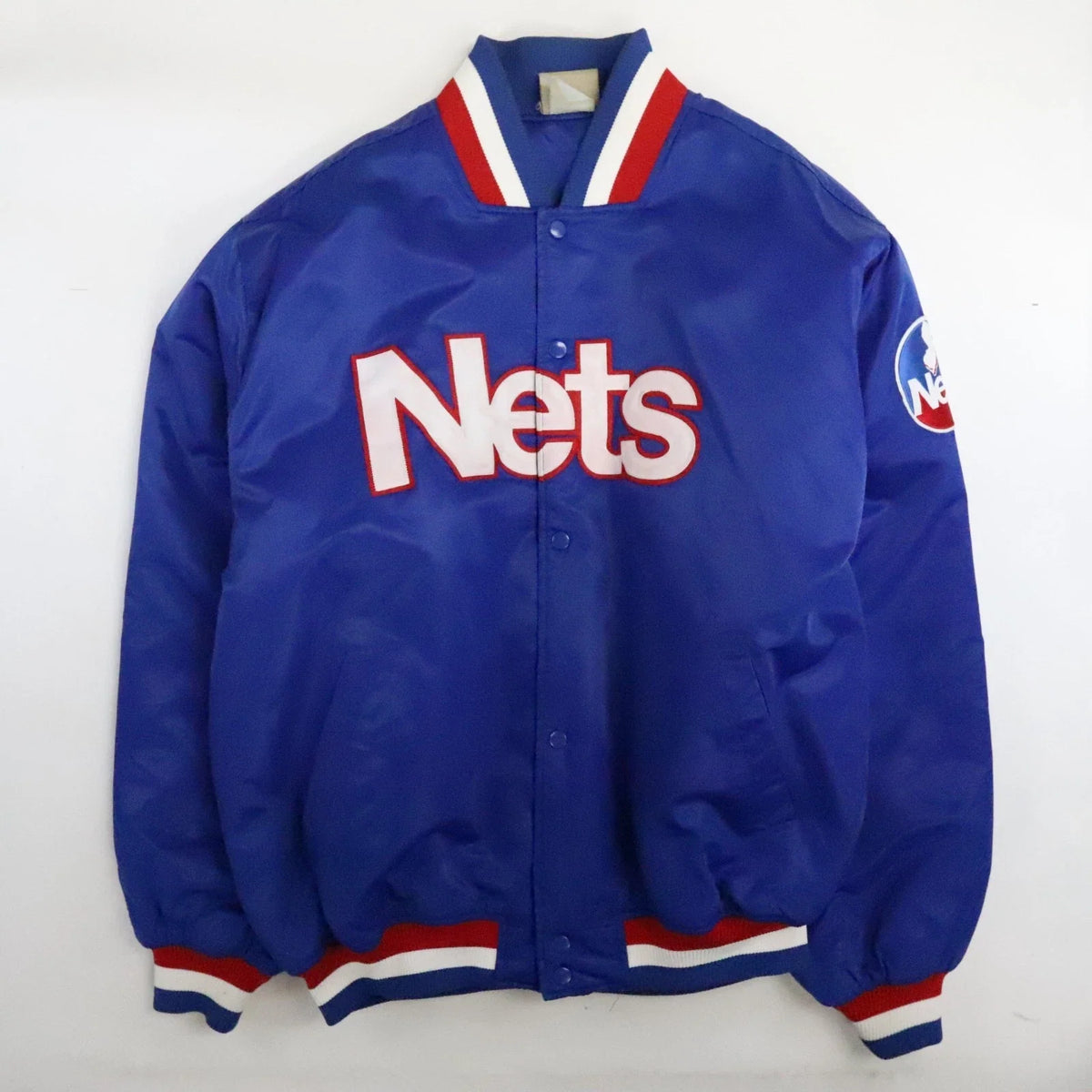 New Jersey Nets Satin Bomber Jacket Hardwood Classics