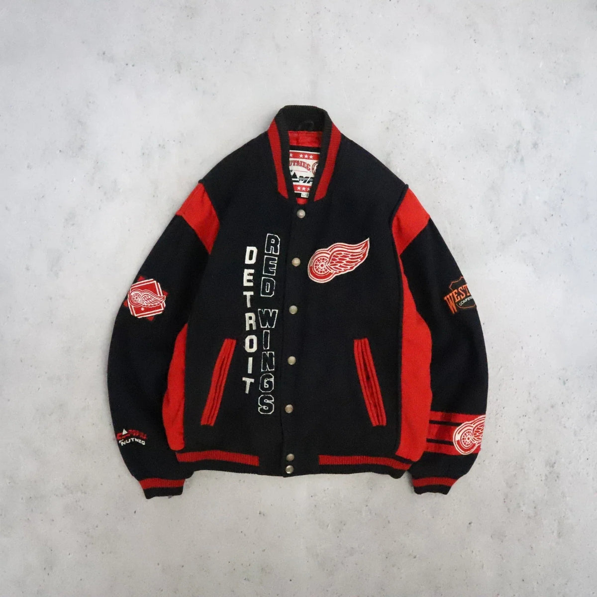 Vintage Detroit Red Wings Nutmeg Wool Varsity Jacket