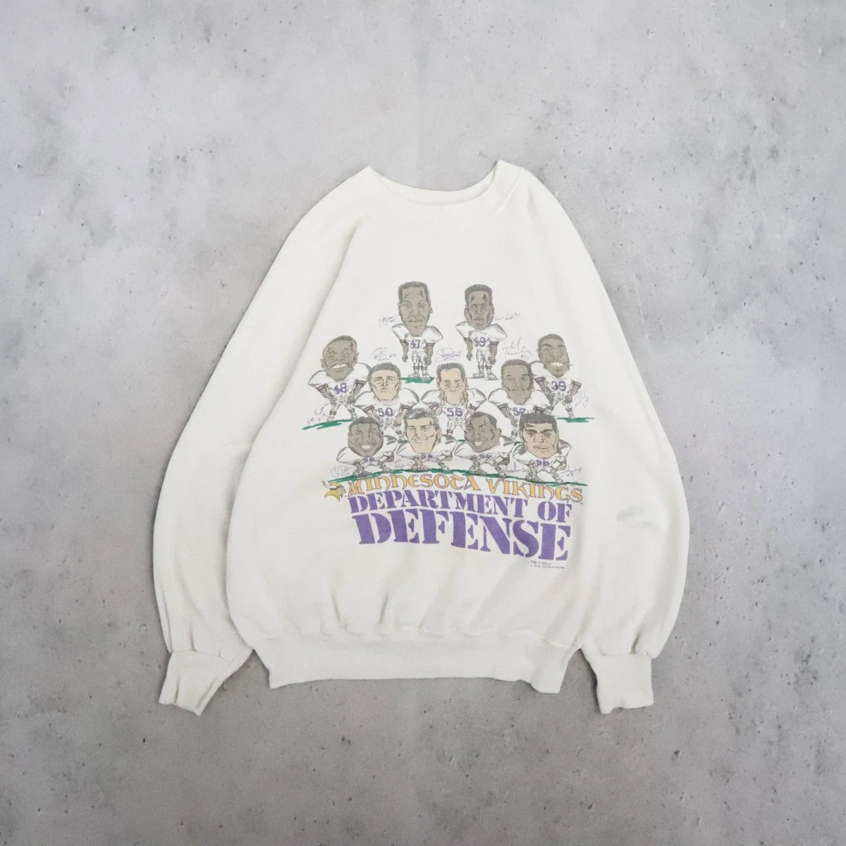 Vintage Minnesota Vikings Caricature Sweatshirt Crewneck 90s