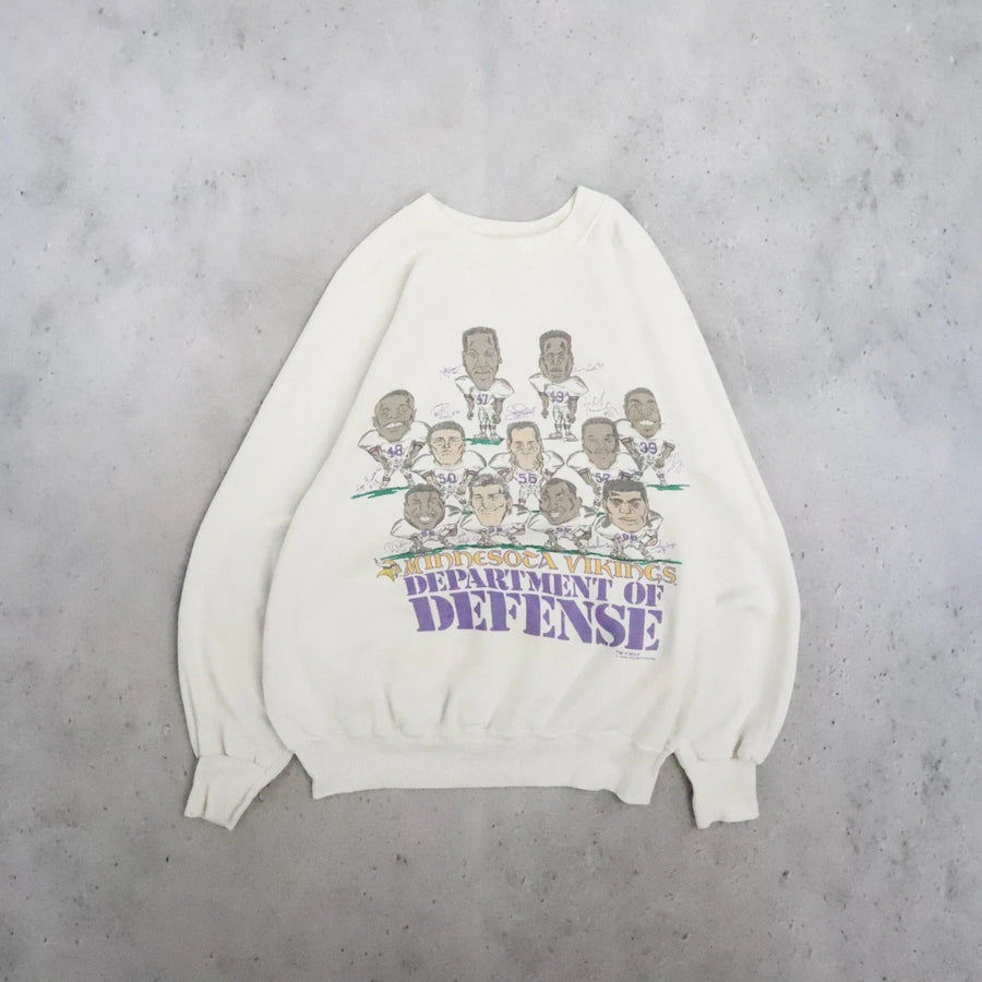 Vintage Minnesota Vikings Caricature Sweatshirt Crewneck 90s