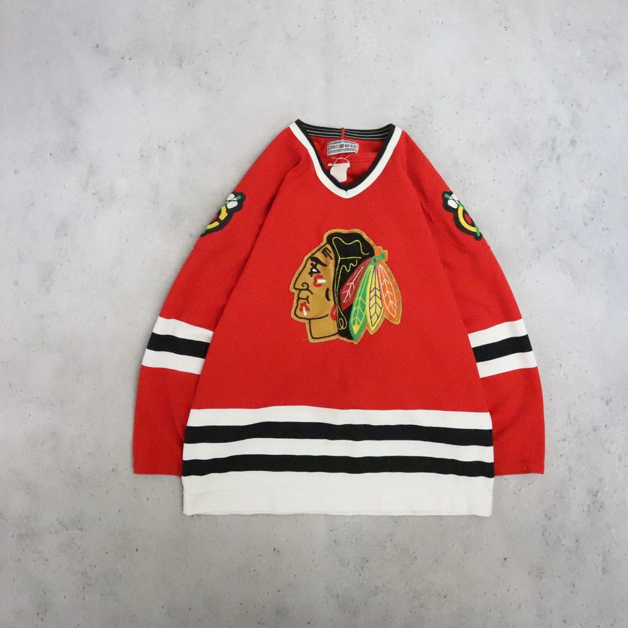 Vintage Chicago Blackhawks Authentic CCM Jersey Center Ice