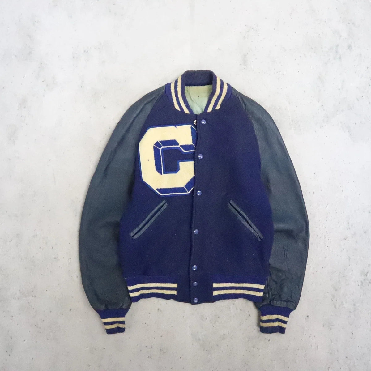 Vintage Leather Wool Varsity Letterman Jacket