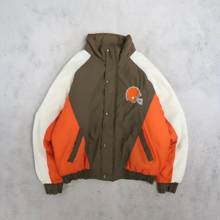 Vintage Cleveland Browns Logo 7 Puffer Jacket