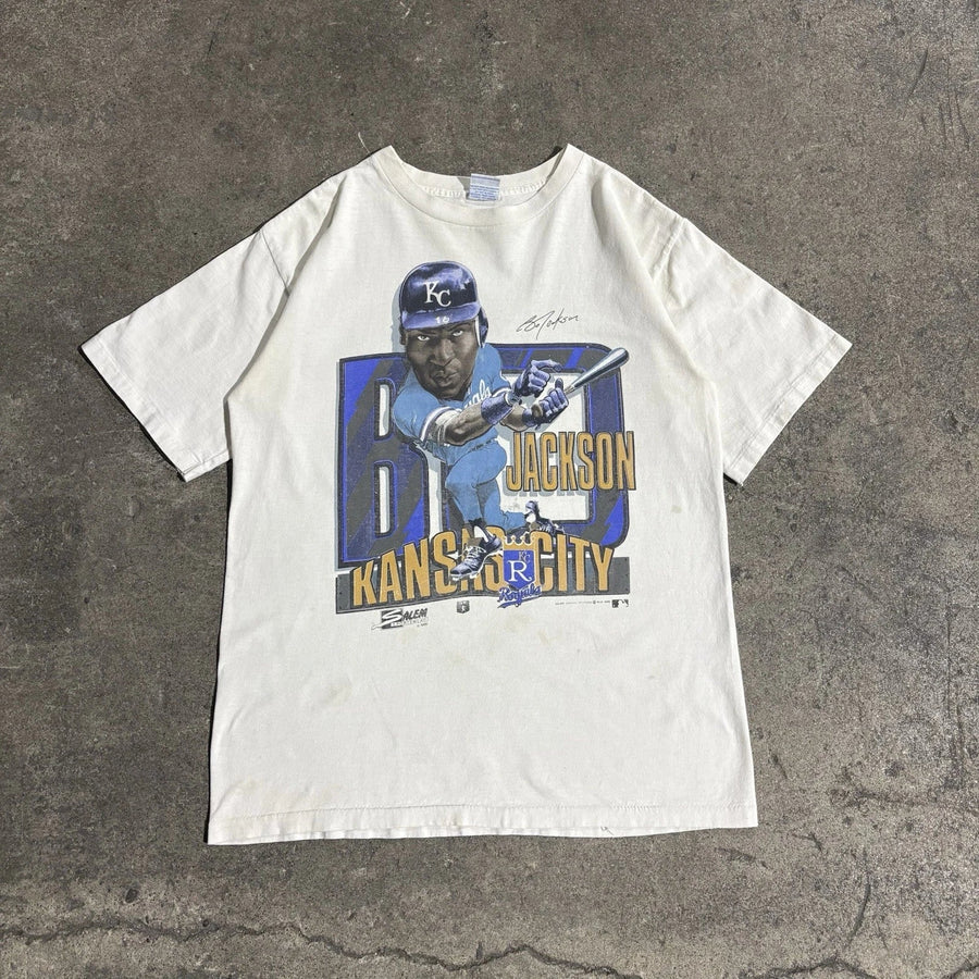 Vintage Kansas City Royals Bo Jackson Caricature T-Shirt 1990 90s