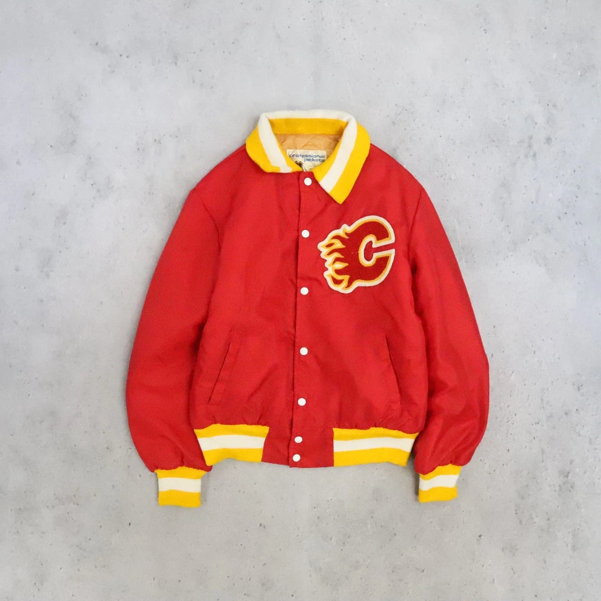 Vintage Calgary Flames Shain Canada Bomber Jacket